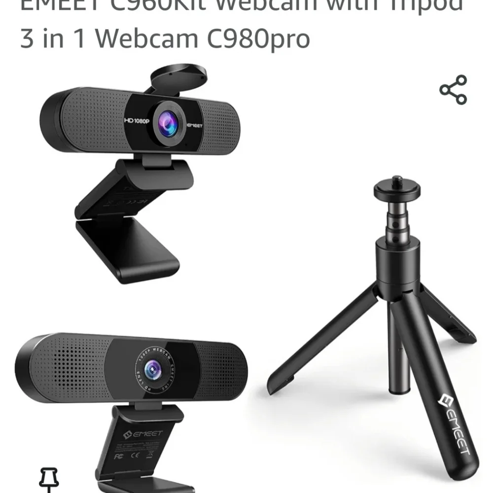 Webcam with tripod